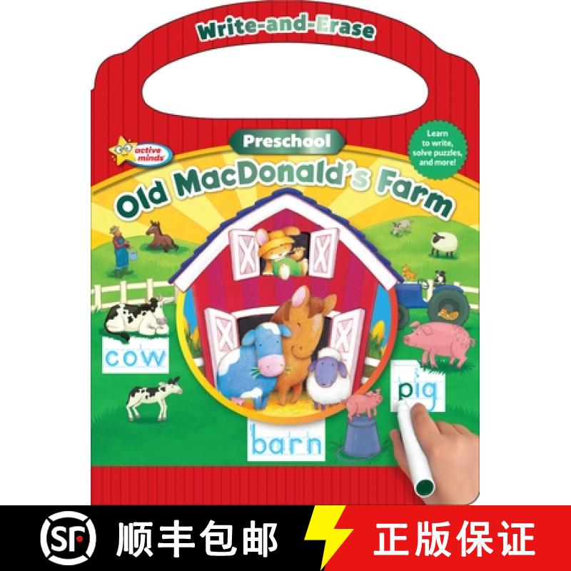 【3-4周达】Active Minds Write-And-Erase Preschool Old Macdonald's Farm [9781642694314]