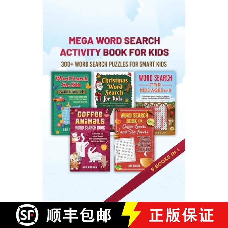【2-3周达】Mega Word Search Activity Book for Kids: 300+ Word Search Puzzles for Kids [9781922462572]