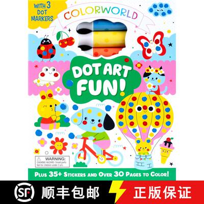 【3-4周达】ColorWorld: Dot Art Fun!: Plus 35+ Stickers and Over 30 Pages to Color! [9781667209906]
