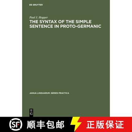 预订 DGYT The Syntax of the Simple Sentence in Proto Germanic [9789027932822]