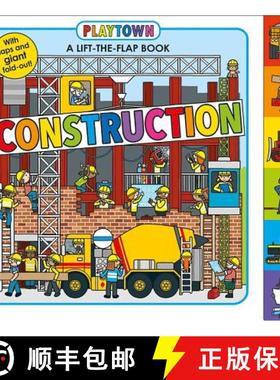 【3-4周达】Playtown: Construction: A-Lift-the-Flap-Book [9780312519124]