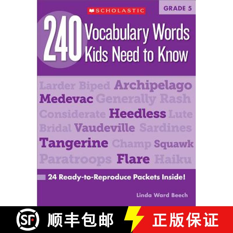 240 Vocabulary Words Kids Need to Know: Grade 5: 24 Ready-To-Reproduce Packets That Make Vocabulary B... [9780545468657]