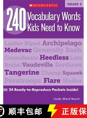 240 Vocabulary Words Kids Need to Know: Grade 5: 24 Ready-To-Reproduce Packets That Make Vocabulary B... [9780545468657]