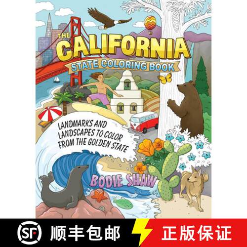 【3-4周达】The California State Coloring Book: Landmarks and Landscapes to Color from the Golden State [9781646048724]
