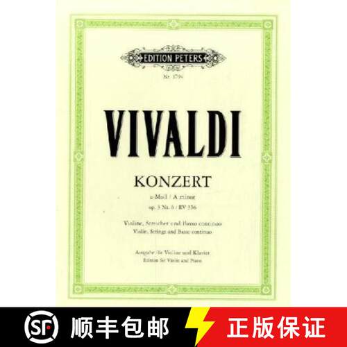 【3-4周达】Violin Concerto in A minor Op.3 No. 6 RV 356 [9790014018290]