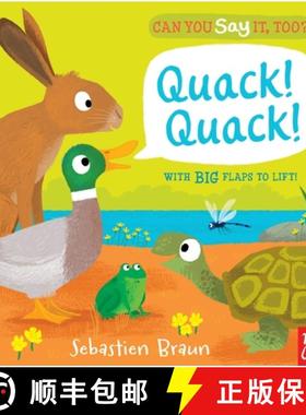 【3-4周达】Can You Say It, Too? Quack! Quack!: (An Interactive Lift-The-Flap Animal Sound Book Featur... [9780763675899]