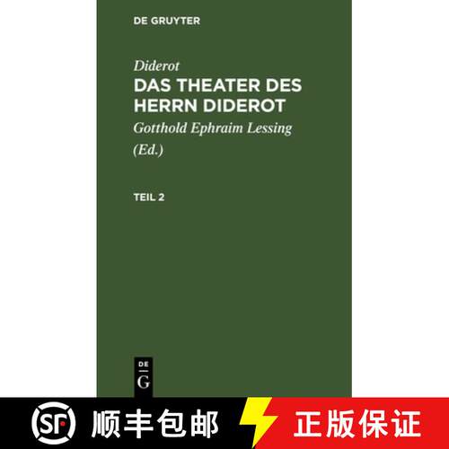【3-4周达】精装 Diderot: Das Theater des Herrn Diderot. Teil 2 [9783112666630]