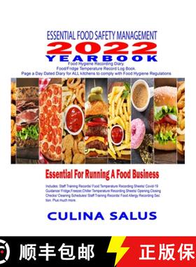 【3-4周达】Essential Food Safety Management 2022 Yearbook Kitchen Safety Recording Sheets Page a Day ... [9798466666625]