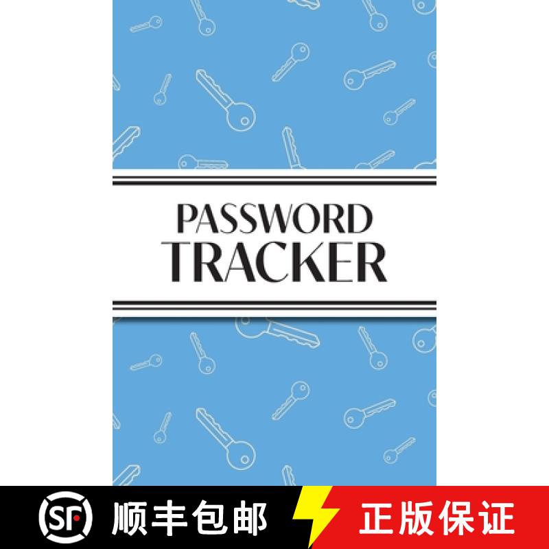 【3-4周达】Password Tracker (Blue Keys): 6x9 Alphabetical Password Logbook for Easy Organization [9781834120348]