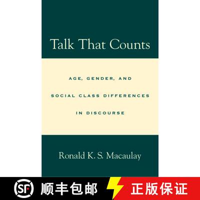 【3-4周达】Talk that Counts: Age, Gender, and Social Class Differences in Discourse [9780195173826]