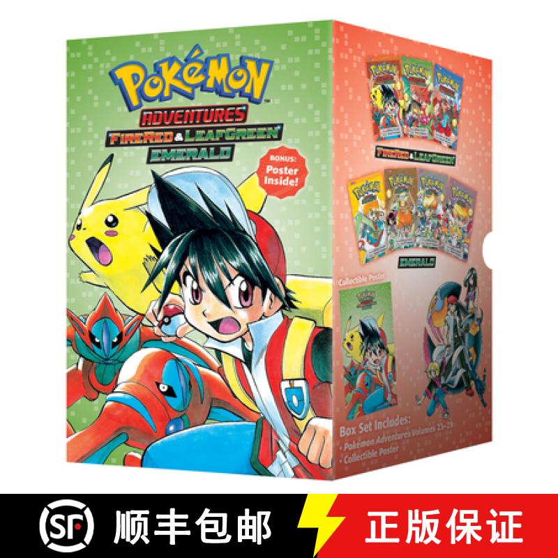 【2-3周达】Pokemon Adventures Fire Red & Leaf Green / Emerald Box Set : Includes Volumes 23-29 [9781421582788]