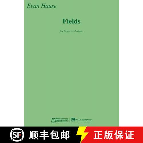 【3-4周达】Fields: For 5-Octave Marimba [9781495009631]