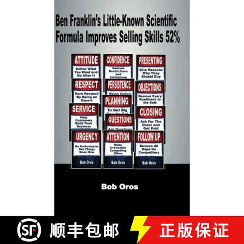 【3-4周达】精装 Ben Franklin's Little-Known Scientific Formula Improves Selling Skills 52% [9780359672592]