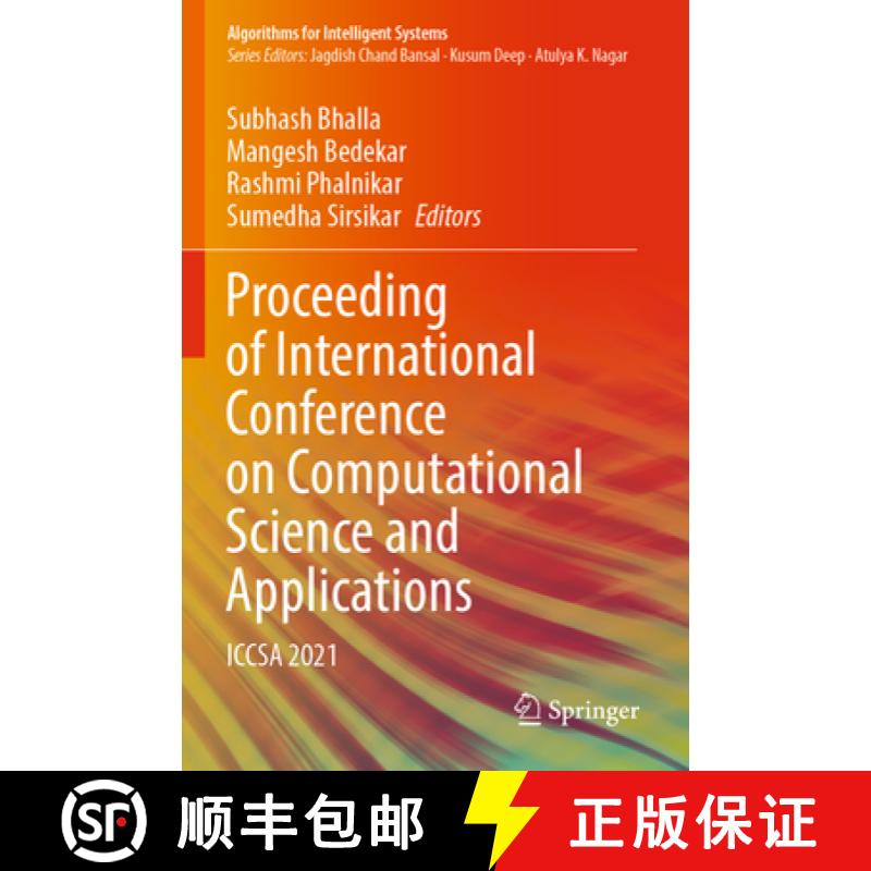 【3-4周达】Proceeding of International Conference on Computational Science and Applications: Iccsa 2021 [9789811908651]