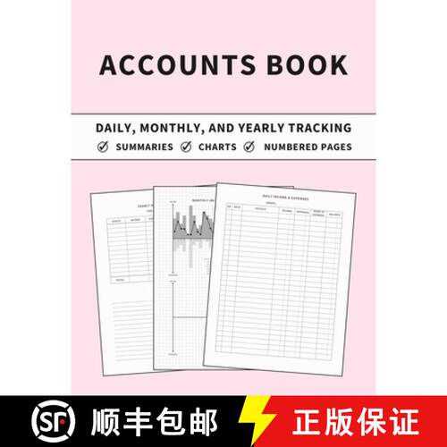 【3-4周达】Accounts Book: Ledger for Daily, Monthly, and Yearly Tracking of Income and Expenses for S... [9781803932187]