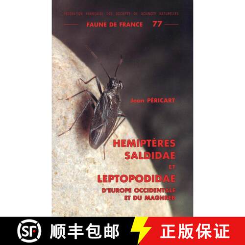 预订 Faune de France, Volume 77: Hémiptères Saldidae et Leptopodidae d'Europe Occidentale et du Mag... [9782903052119]