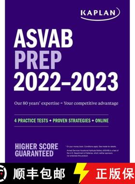 【3-4周达】ASVAB Prep 2022-2023: 4 Practice Tests + Proven Strategies + Online [9781506277776]