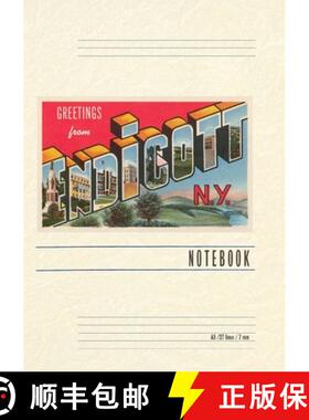 【3-4周达】Vintage Lined Notebook Greetings from Endicott, New York [9798385438693]