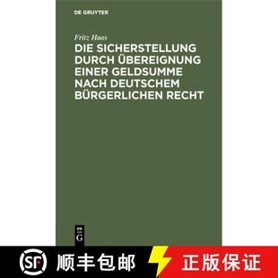 Nach Die Einer 预订 Deutschem 9783111096629 Durch Recht Sicherstellung UEbereignung Burgerlichen Geldsumme