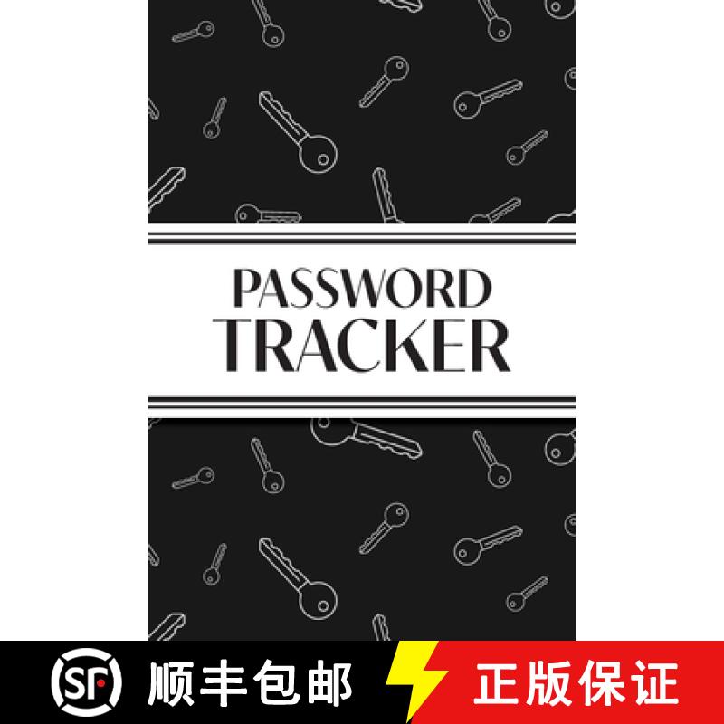 【3-4周达】Password Tracker (Black Keys): 6x9 Alphabetical Password Logbook for Easy Organization [9781834120362]