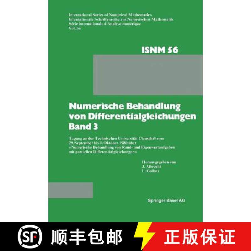 【3-4周达】Numerische Behandlung Von Differentialgleichungen Band 3: Tagung an Der Technischen Univer... [9783034854559]