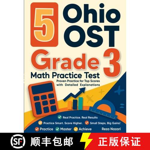 【3-4周达】5 Ohio OST Grade 3 Math Practice Tests: Proven Practice for Top Scores with Detailed Expla... [9798896476191]