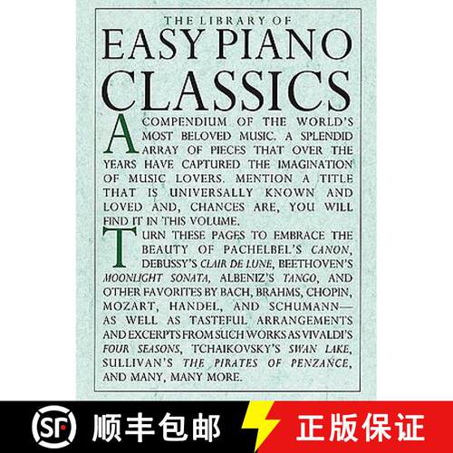 【3-4周达】The Library of Easy Piano Classics - Beginner Piano Book for Adults and Kids - Classical P... [9780825612848]