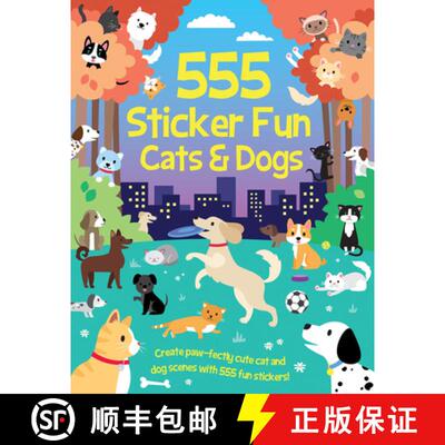 【3-4周达】555 Sticker Fun - Cats & Dogs Activity Book [9781801059213]
