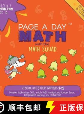 预订 Page a Day Math Subtraction Book 10: Subtracting 10 from the Numbers 10-22 [9781947286481]