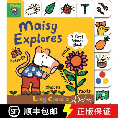 【3-4周达】Maisy Explores: A First Words Book: (A Maisy the Mouse Tabbed Board Book About the Seasons... [9781536212914]