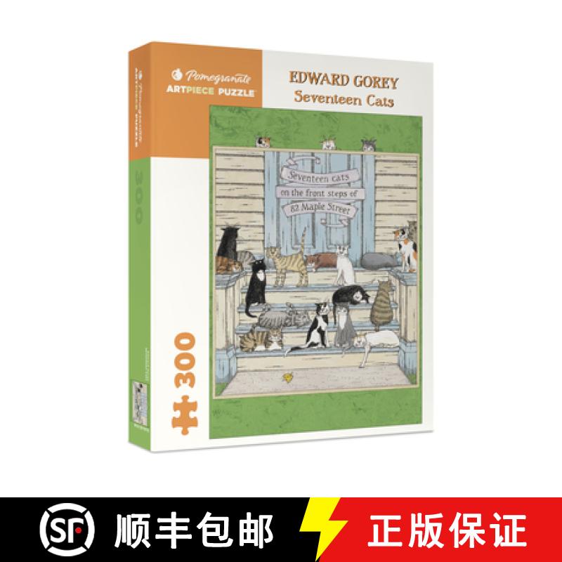 【3-4周达】17 Cats On Maple Street 300 Piece Puzzle [9780764962790]