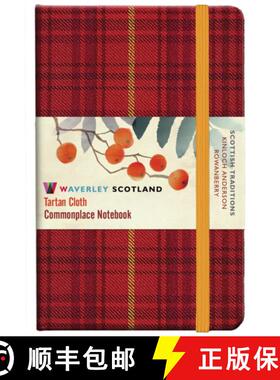 【3-4周达】Waverley S.T. (M): Rowanberry Pocket Genuine Tartan Cloth Commonplace Notebook [9781849344609]