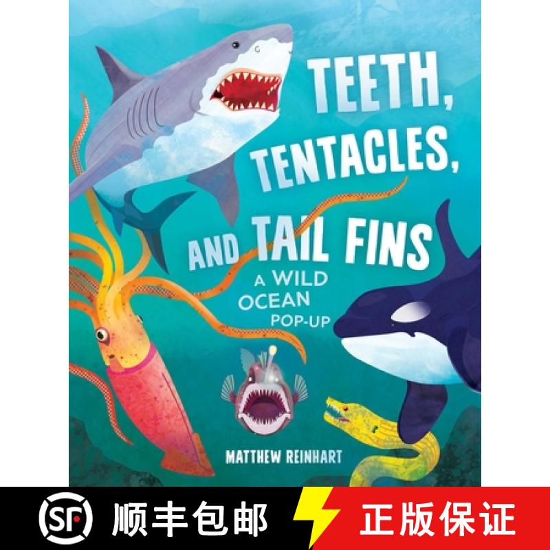 【2-3周达】Teeth, Tentacles, and Tail Fins (Reinhart Pop-Up Studio): A Wild Ocean Pop-Up (Reinhart St... [9781647227241]