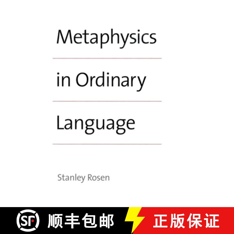 【2-3周达】Metaphysics in Ordinary Language [9780300074789]