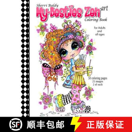 【3-4周达】Sherri Baldy My-Besties Zen Art Coloring Book [9781945731310]