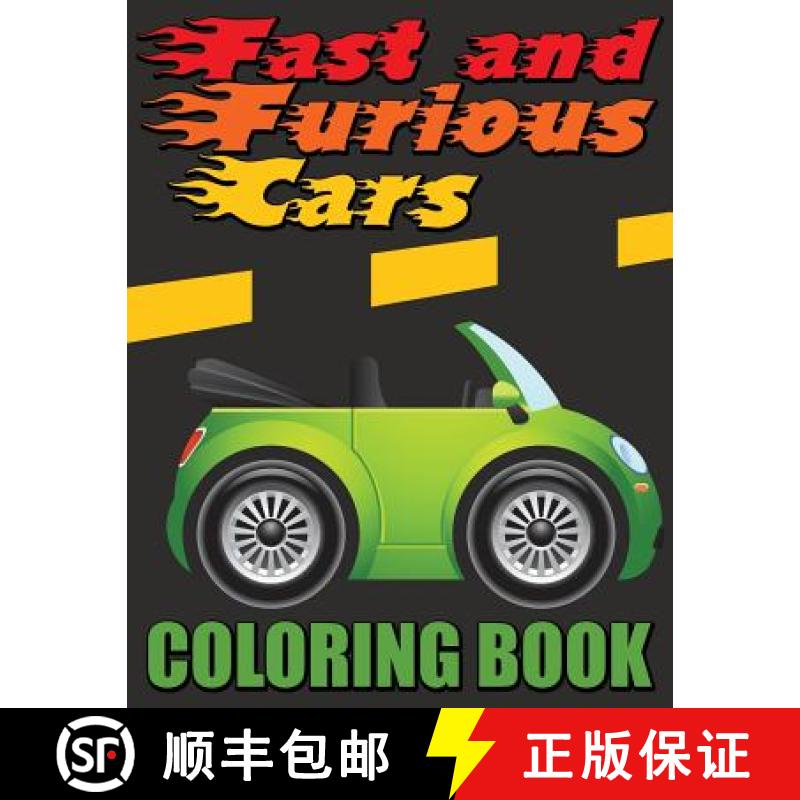 【3-4周达】Fast and Furious Cars Coloring Book [9781634285957]