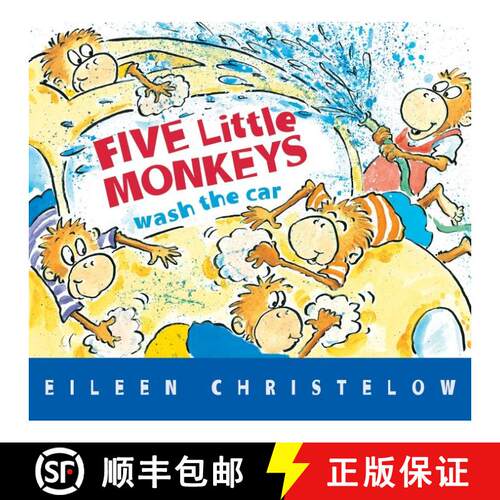 预订 Five Little Monkeys Wash the Car Board Book [9780544302365]