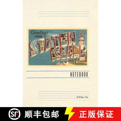 【3-4周达】Vintage Lined Notebook Greetings from Staten Island, New York [9798385438136]