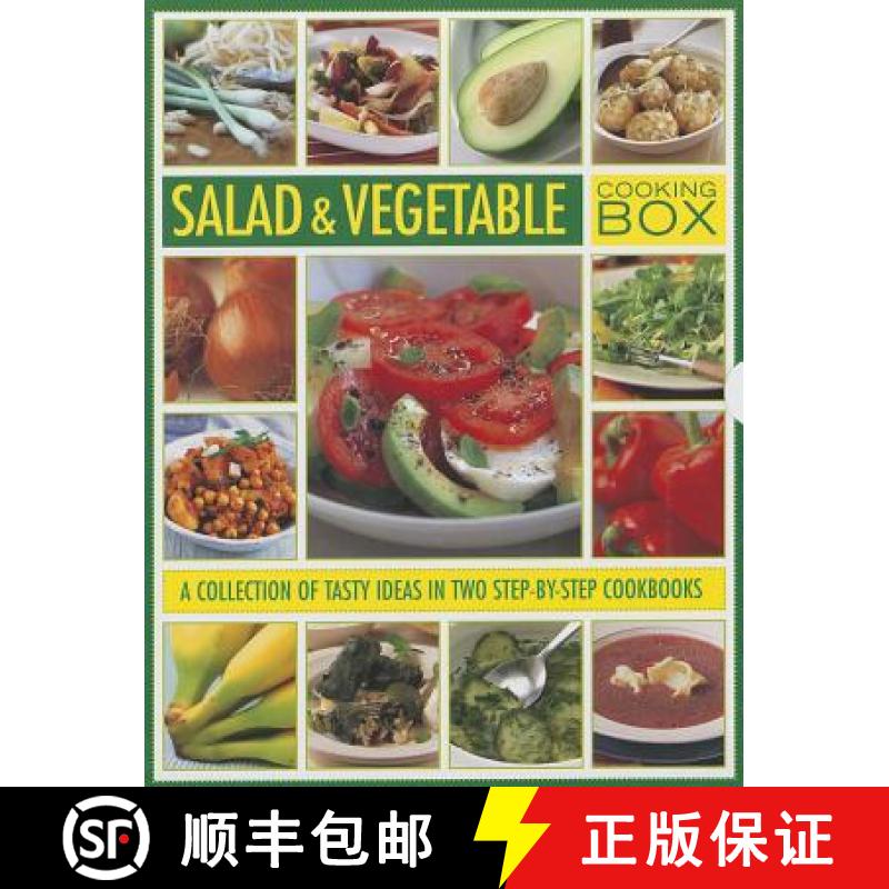 【2-3周达】Salad and Vegetable Cooking Box: A Collection of Tasty Ideas in Two Step-by-step Cookbooks [9780754825388]