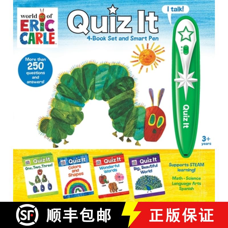 【3-4周达】World of Eric Carle: Quiz It 4-Book Set and Smart Pen [9781503767683]