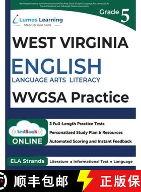 预订 West Virginia General Summative Assessment Test Prep: Grade 5 English Language Arts Literacy (EL... [9781966084563]