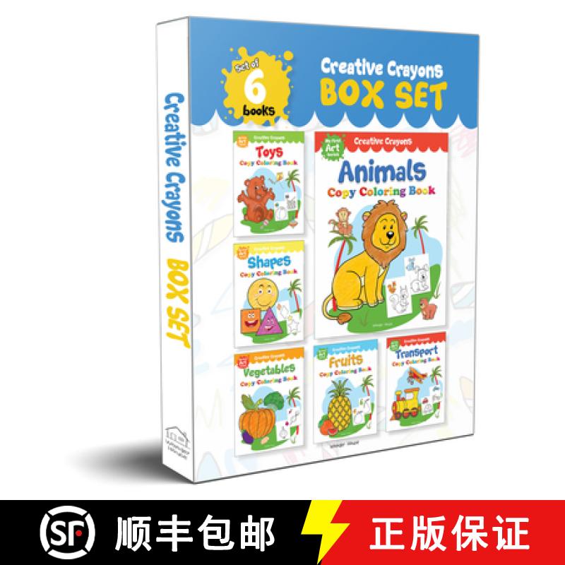 【2-3周达】Colouring Books Super Boxset: Pack of 6 Crayon Copy Colour Books for Kids [9789387779815]
