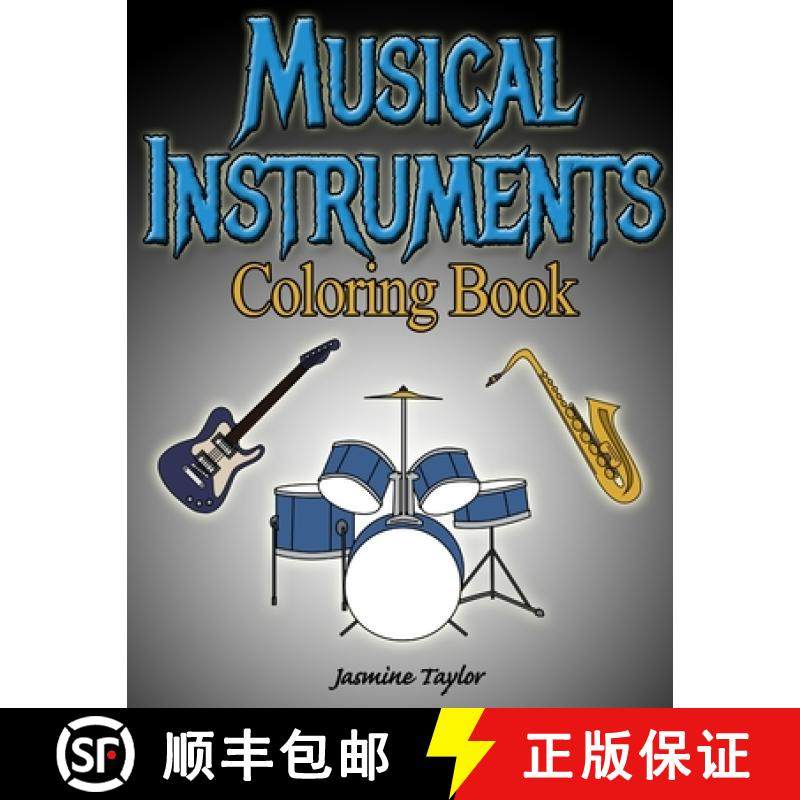 【3-4周达】Musical Instruments Coloring Book [9780359862856]