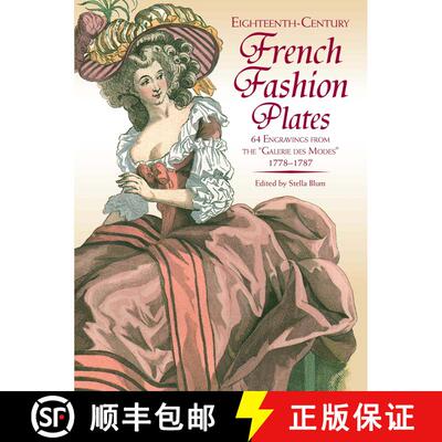 预订 Eighteenth-Century French Fashion Plates in Full Color: 64 Engravings from the Galerie des Modes... [9780486243313]