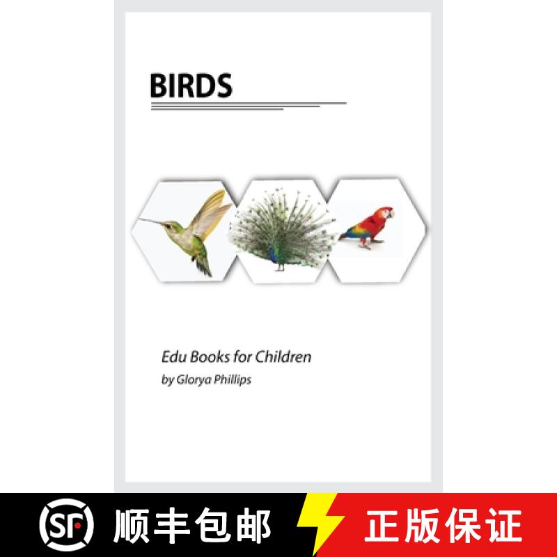 【2-3周达】Birds: Montessori real birds book, bits of intelligence for baby and toddler, children's b... [9782213610481]