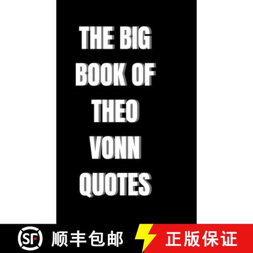 【3-4周达】精装 The Big Book of Theo Vonn Quotes [9781447593102]