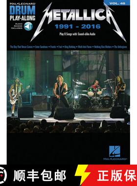 【3-4周达】Metallica: 1991-2016 Drum Play-Along Volume 48 - Book/Online Audio [With Access Code] [9781495094842]