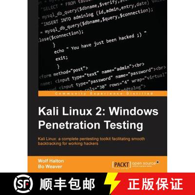 预订 Kali Linux 2: Windows Penetration Testing: Kali Linux: a complete pentesting toolkit facilitatin... [9781782168492]