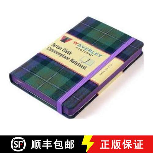 【3-4周达】精装 Isle of Skye Tartan: Waverley Scotland Large Tartan Cloth Commonplace Notebook [9781849344524]