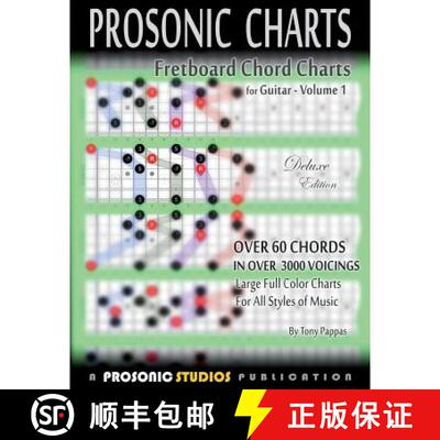 【3-4周达】Fretboard Chord Charts for Guitar - Volume 1 [9780988963931]